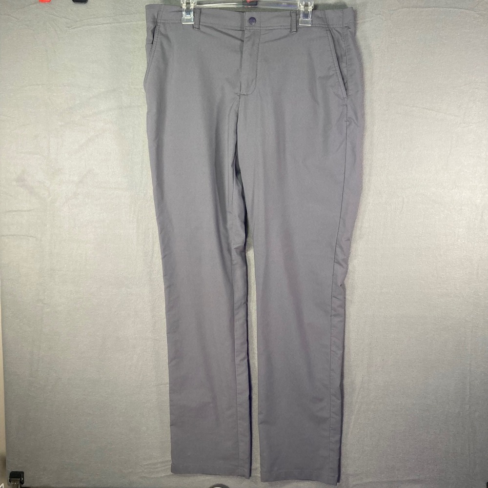 Mens‎ Golf Pants 36x34 Gray Stretch Lightweight Casual Trousers Performance